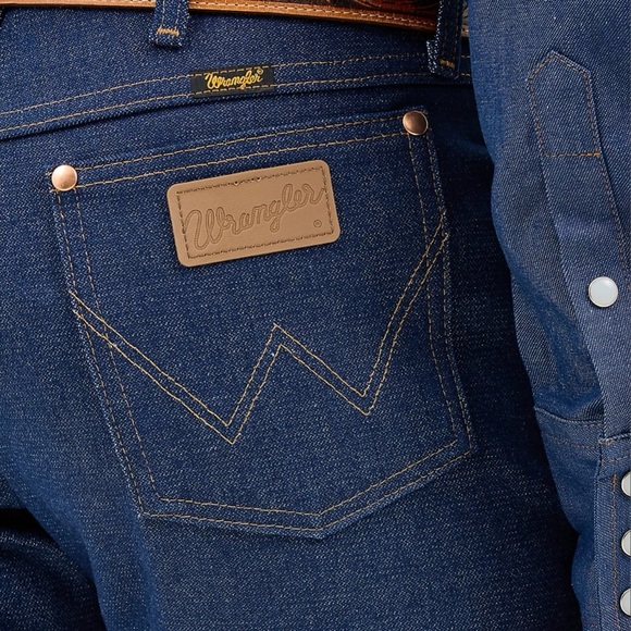 Wrangler Men's Dark Blue Rigid Cowboy Cut Jeans NWT Size 37x32 - Picture 5 of 7